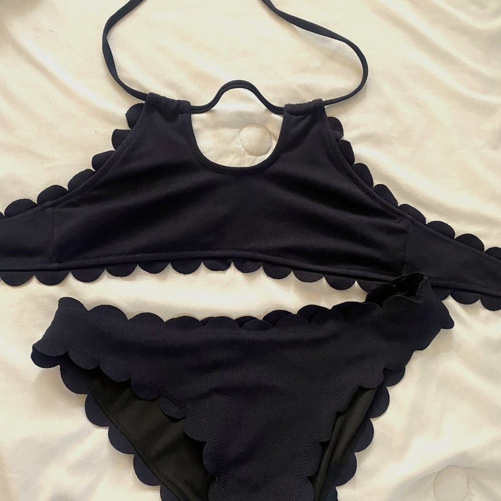 Cupshe Blue Scalloped Bikini